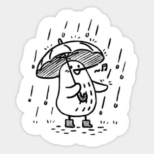 KIWIKIWI: Raining ( Front ) Sticker